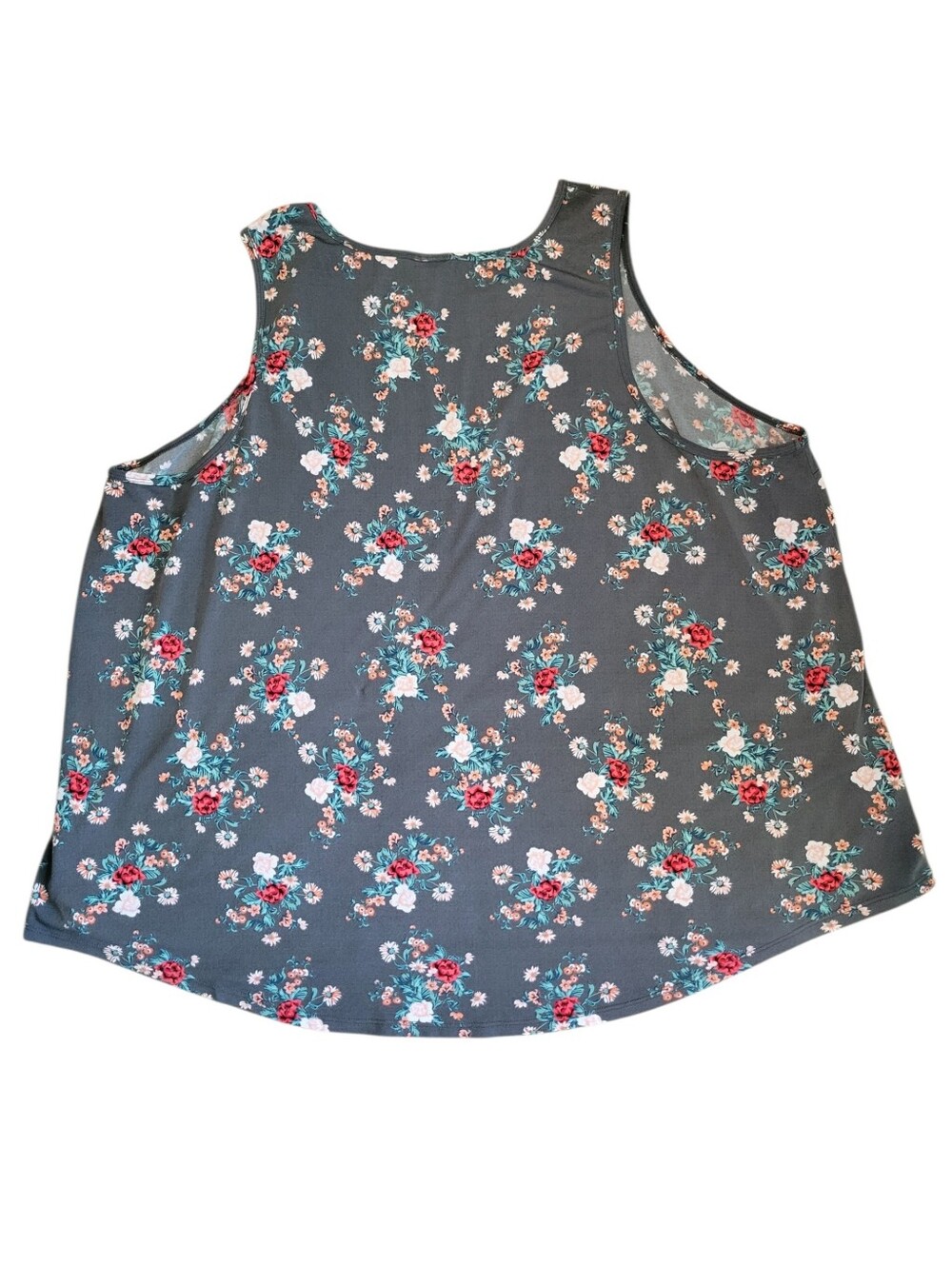 Torrid Gray Floral Crepe Tank Top Plus Size 5 5x - Picture 8 of 8